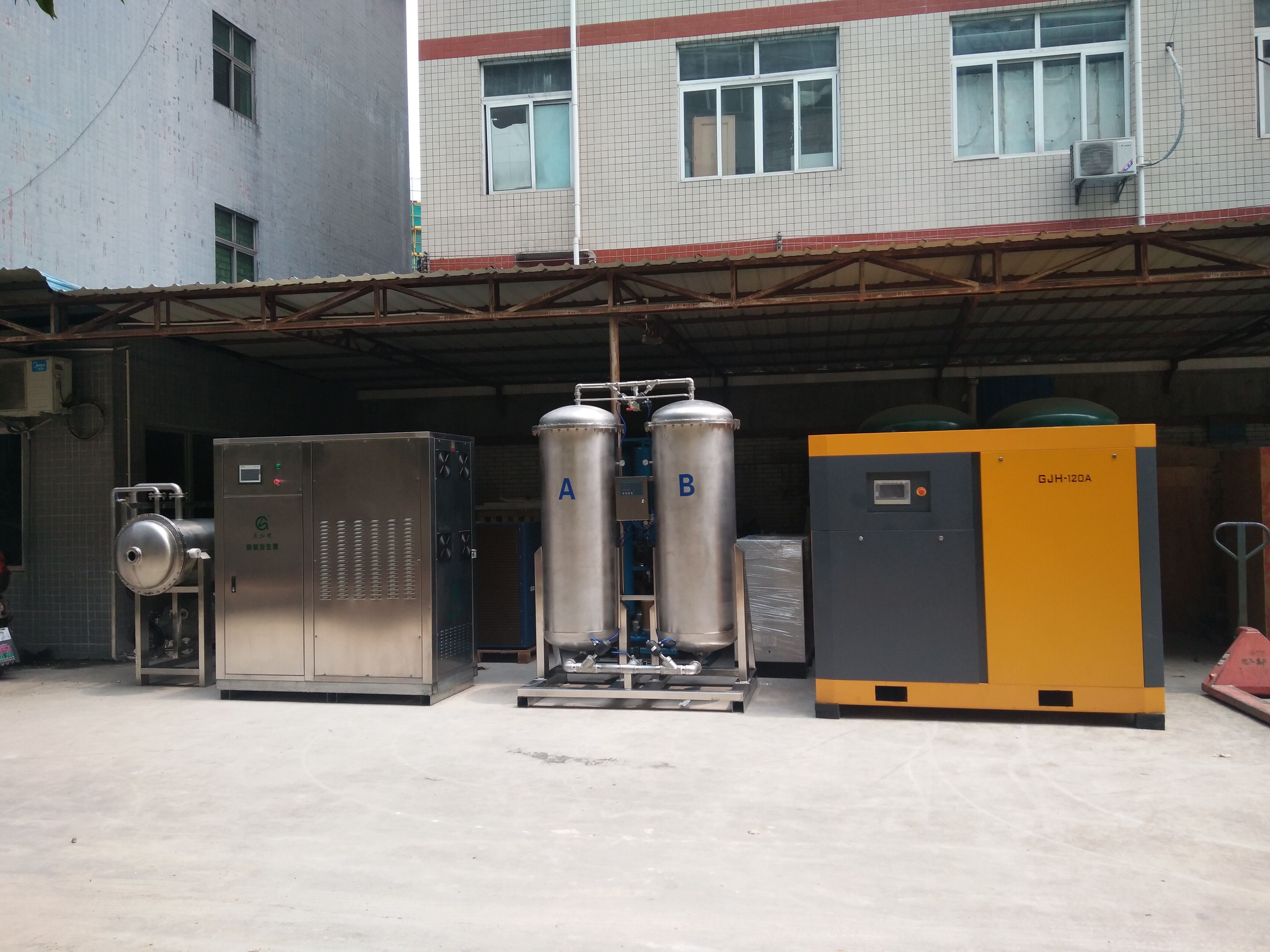 佳環8月份，出貨一套5KG氧氣源臭氧發生器應用于洗滌廢水回水處理